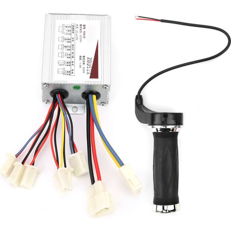 Manette d'accélérateur 24V 500W avec contrôleur brossé, poignée plaquée, kit pour vélo électrique. (1/5)
