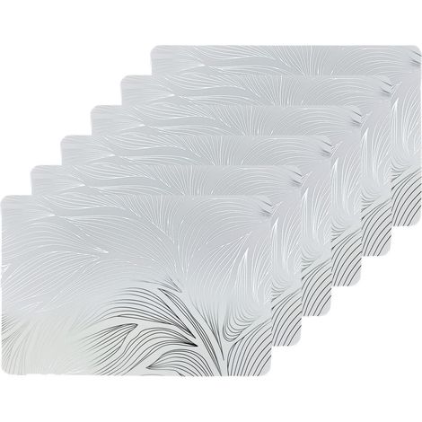 Lot de 6 sets de table motif feuillage avec encre métallique EDEN (1/2)