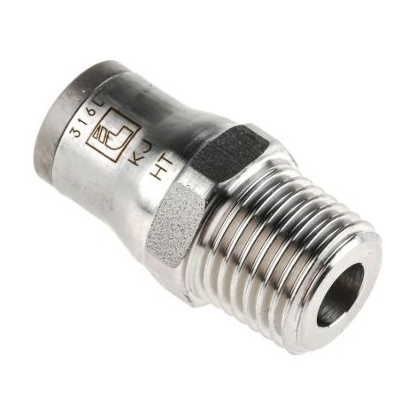 Adaptateur droit fileté Legris LF3800 vers Enfichable, 8 mm R 1/4 Mâle ( Prix pour 1 )