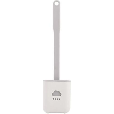 Brosse de toilette Nettoyage des crevasses Chasse d'eau de toilette Brosse douce et souple avec base Brosse de toilette