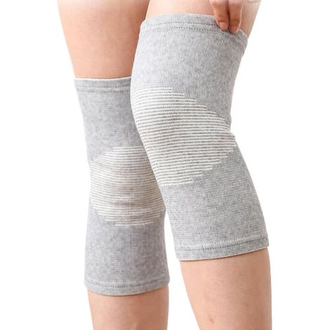 1 paio di ginocchiere compressive XL - Fascia elastica di supporto articolare e protezione per la rotula per uomo, donna e per osteoartrite (1/5)