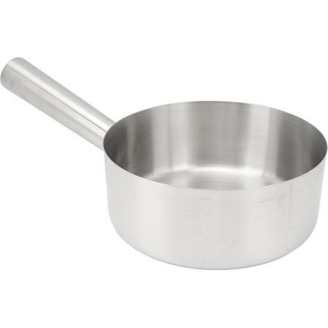 Große Edelstahlkelle, 20,6 cm Durchmesser, mit langem Griff. Ideal zum Waschen von Gemüse und zum Kochen. (1/4)