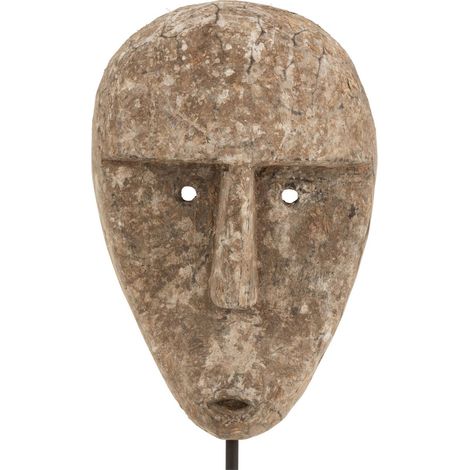 Masque éthnique Madison en Bois - Terre sèche (1/4)