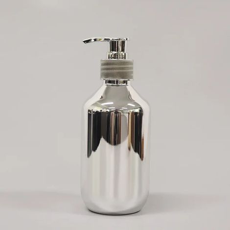 Distributeurs de savon pour les mains de bain de 300 ml Cuisine Bouteilles de shampoing en plastique chromé doré Bouteilles de shampoing en plastique antirouille Boston Conteneur de gel douche rond Ar