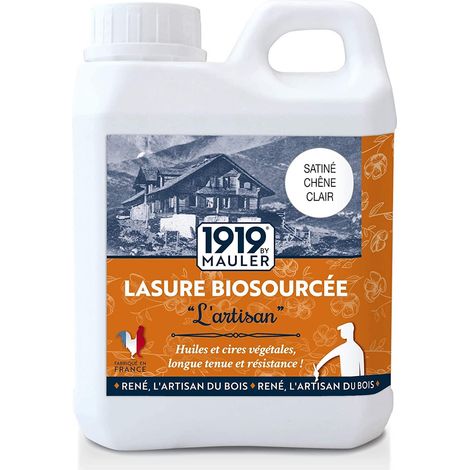 Lasure bois microporeuse anti-écaillement - Chêne Clair 1L (1/3)