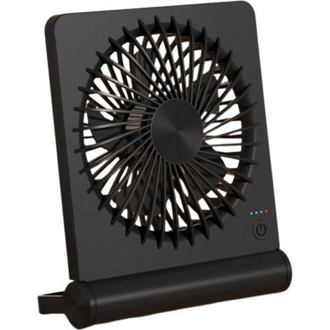 Tischventilator, kleiner USB-Ventilator, starker und leiser Luftstrom, 3 Geschwindigkeitsstufen, schwarz (1/5)