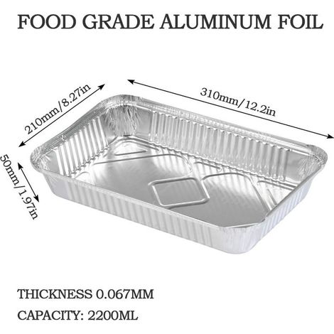 25 Moules en aluminium pour cuisson 31x21x5 cm pour pâtisserie (1/4)