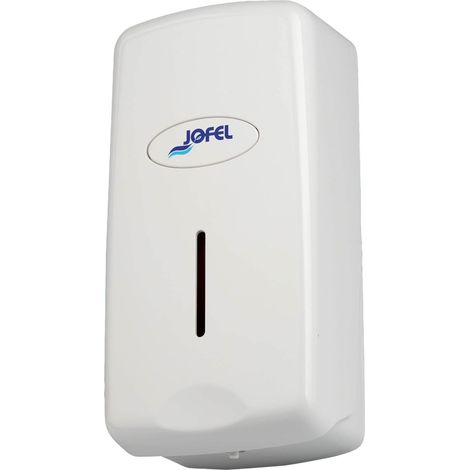 Jofel - Distributore di sapone a parete, ricaricabile con sapone liquido, capacità 1L, distributore di sapone per il bagno, corpo in ABS robusto, antigoccia e resistente alla corrosione, Valor AC27050