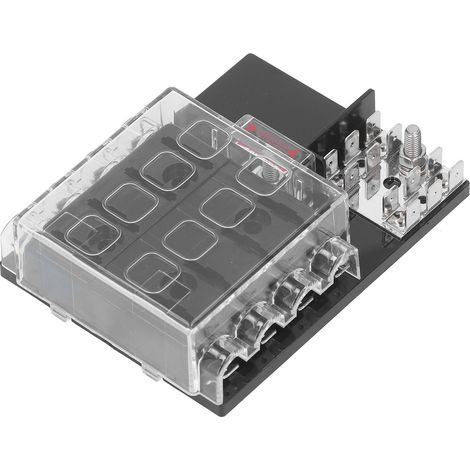 Boîtier à fusibles à lame 8 voies ATC ATO étanche avec barre négative pour voiture, camping-car, remorque, camion, fourgon 12-36V DC (1/5)