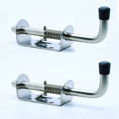 2 paquets de 5 pouces de goupille de verrouillage à ressort, verrou de porte coulissant en acier au carbone de haute qualité pour coffres/armoires/portail de remorque utilitaire (1/5)