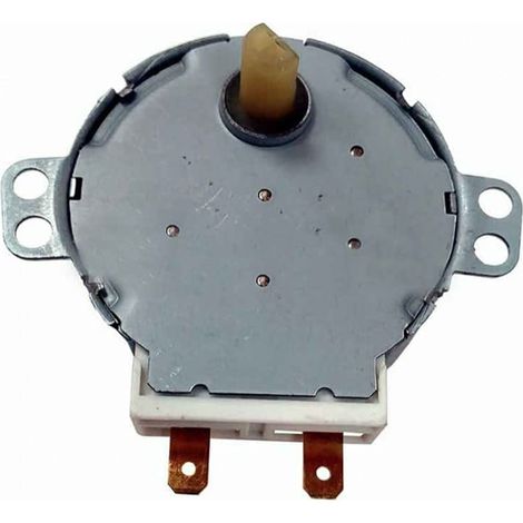 Motor Giraplato Microondas 49006054  4-4.8 RPM 220V  Eje Corto 10mm con Chaflán  Recambio Candy, Hoover y Otsein