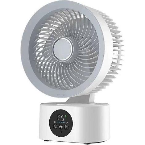 Intelligenter Tischventilator mit 4000 mAh USB-Akku, leise, einstellbare Lüftergeschwindigkeit, tragbar und ideal für Zuhause und Büro. (1/5)