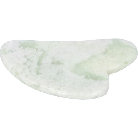 Echte Jade-Gua-Sha-Platte für Gesichtsmassage und Entspannung, herzförmiges Anti-Aging-Hautpflege-Werkzeug (1/5)