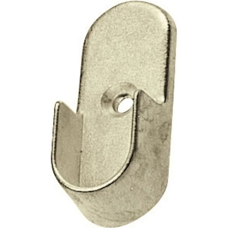Itar – Naissance tube ovale 30 x 15 mm – Entraxe 32 mm – Décor nickelé – Matériau zamac – Hauteur 44 mm – Fixation esthétique
