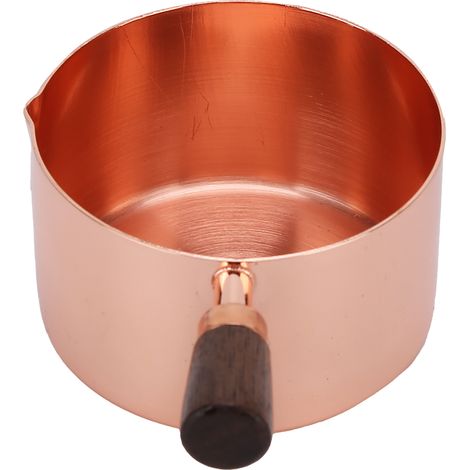 Saucentopf mit Holzgriff, roségoldener Edelstahl, für die Küche, 1 Tasse (1/5)
