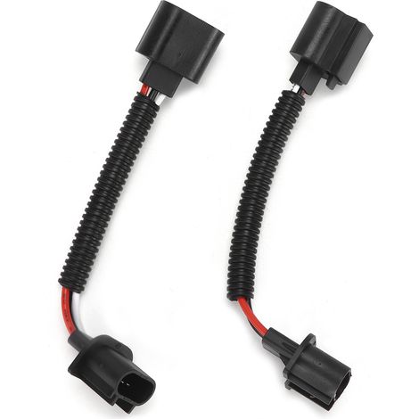 2 adaptateurs de faisceau de câblage H13 9008 mâle vers femelle pour phares antibrouillard de voiture universels (1/5)