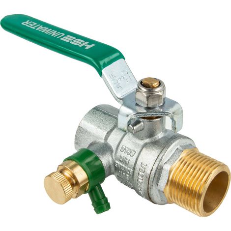 UNIWATER Trinkwasser-Kugelhahn mit Entllerung Aussen x Innengewinde 3/8 Zoll (DN 10), Typ 1489 (1/5)