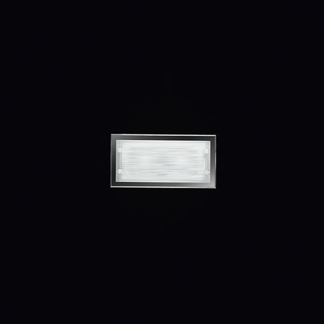 Applique Contemporanea Frame Vetro Bianco Satinato 2 Luci E14