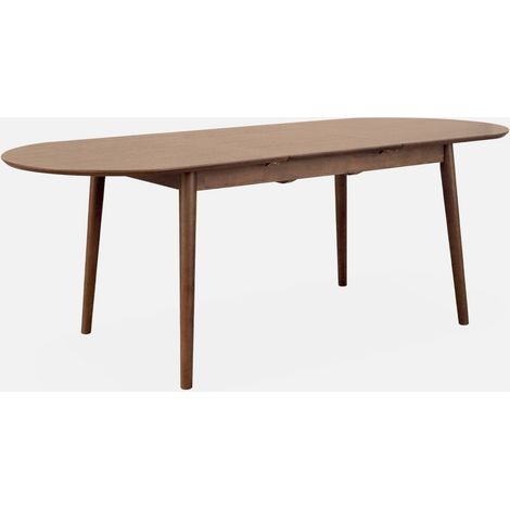 Mesa de comedor ovalada y extensible de 6 a 8 plazas