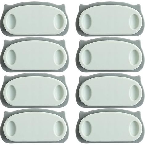 A set of 8 wall-mounted power cord organizers. Solid color.,It is the ideal choice for you.