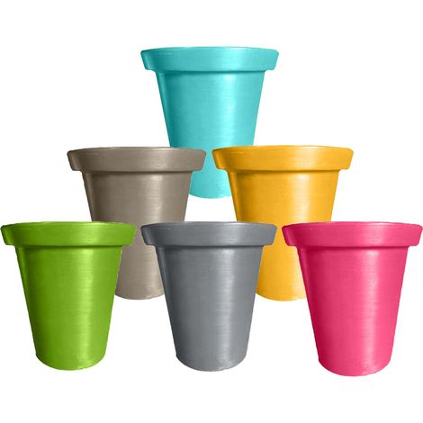Pots de fleurs rond xxl delight 760l-lot de 6 (1/2)