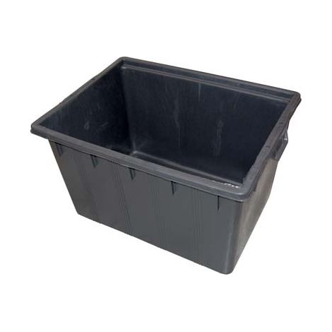 MASTELLONE RETTANGOLARE NERO ICS  LDPE LT 180 CM 80X60 H.CM 48 + MANICI