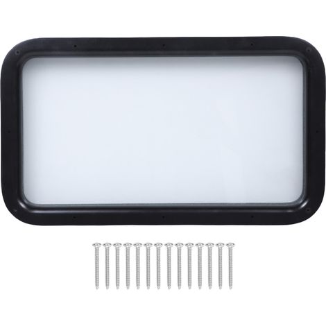 Porte d'entrée de camping-car, fenêtre en verre Opaque givré avec cadre intérieur et extérieur pour remorque de camping-car. (1/4)