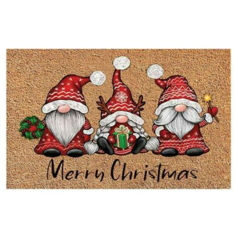 Paillasson nain Gnome de noël, tapis de bienvenue joyeux noël, tapis de porte40X60cm (1/3)