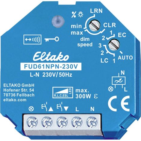 FUD61NPN-230V Eltako senza fili Attuatore Dimmer Da incasso