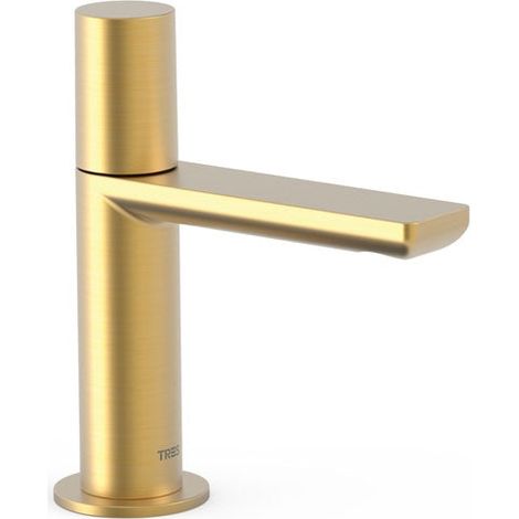 TRES 21150301OM PROJECT-TRES Grifo De 1 Agua para Lavabo Color Oro Mate 24K - ref: 21150301OM (1/2)