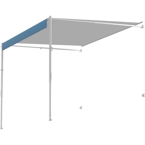 Kit complet store manuel pour camping-car, auvent rétractable 18 pieds, structure en alliage d'aluminium, store extérieur pour caravane, adapté à la plupart des véhicules de loisirs (bleu dégradé) (1/5)