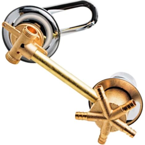 Mitigeur douche 5 voies en laiton avec cartouche céramique, poignée renforcée, raccordement entraxe 10/12/14,5 cm (1/5)