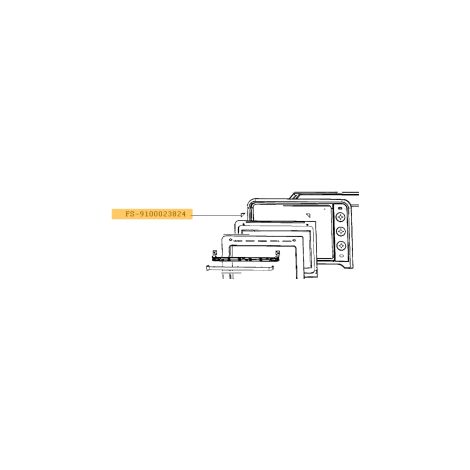 Lot de 2 supports vitre Four, cuisinière FS-9100023824 MOULINEX Four, cuisinière FS-9100023824 MOULINEX