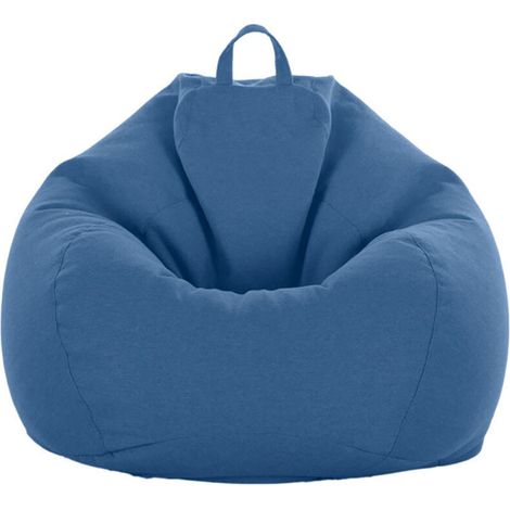 Sac de canapé Lazy Housse de Canapé Inclinable Tissu Housses de Fauteuil Housse de Chaises sans Remplissage Siège Pouf Feuilletée Tatami Salon Meubles (Bleu, 60x75cm)