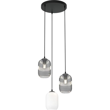 Suspension Verdi verre strié multicolore 3xE27 Emibig (1/5)