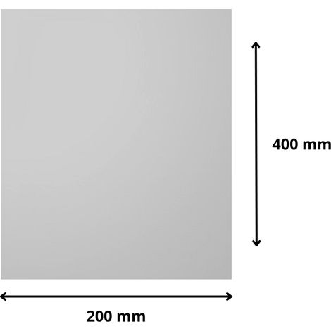Plaque verre acrylique miroir 3 mm - 20 x 40 cm (200 x 400 mm) - Verre synthétique - Bord droits - Plexiglass