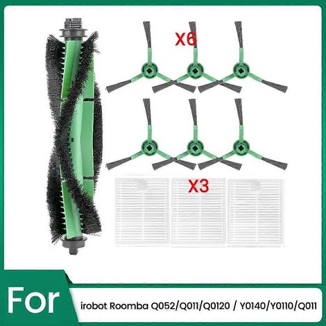 Lot de 10 accessoires pour aspirateur robot iRobot Combo Essential Series Y0140 Y0110 Y0112 : brosse principale (1/5)