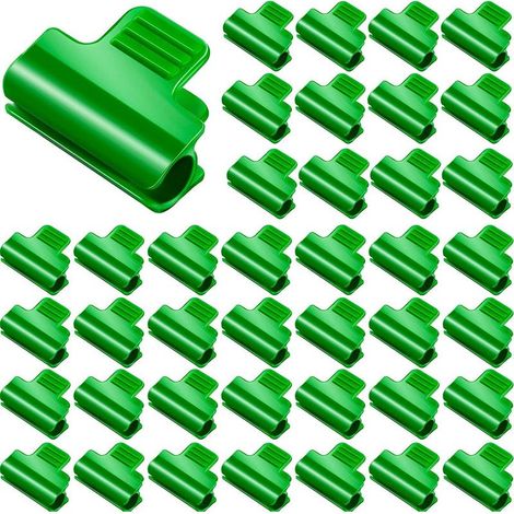 Paquete de 40 clips para invernaderos, clips para tubos de sombra de jardín, mallas para pájaros, mallas de jardín, accesorios para telas de sombra (11 mm) (1/5)