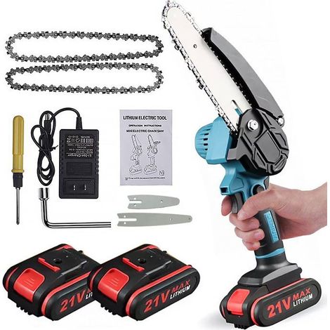 Tronçonneuse sans fil VINSIC - Mini tronçonneuse à batterie 6 pouces pour la coupe du bois et l\'élagage (1/3)