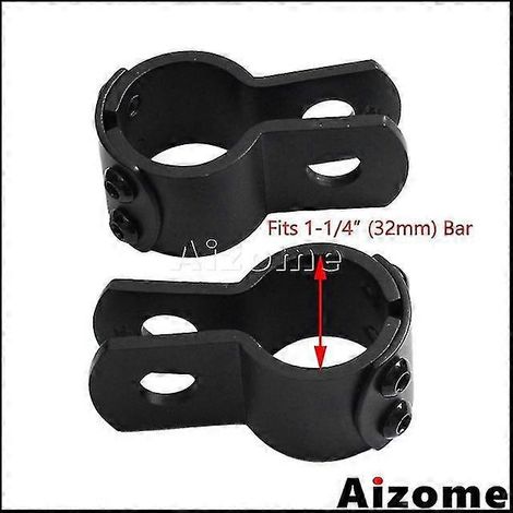 Für Harley-Motorräder: 1,5", 1,25", 1,125" Motorschutzbügel, Fußrasten, Schäkelklemmen, 38-mm-Sturzbügel, Highway-Fußrastenhalterungen – für 32-mm-Fußrasten, schwarz