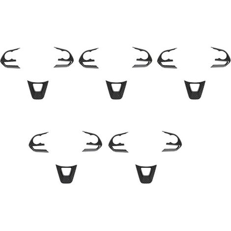 15X per auto 2019-2021 Copertura per pulsanti del volante in stile fibra di carbonio, cornice decorativa, adesivi accessori (1/2)