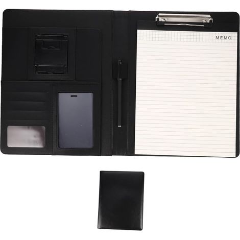 Dossier Multi Fonctions PU Organisateur pour Documents Portfolio Pratique avec Poches pour et Accessoires pour École et Bureau (1/5)
