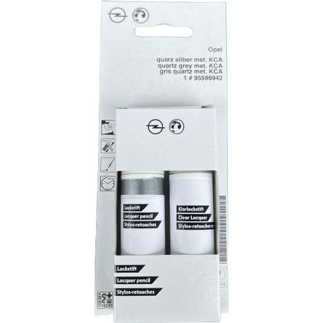 Vernice ritocco originale 2 in 1 per OPEL KCA: Vernice auto + Trasparente 2x12 ml (1/5)