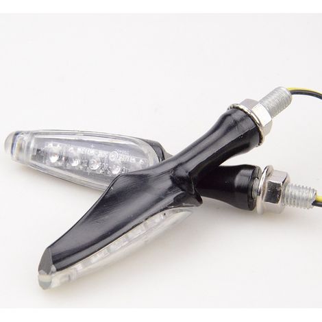 GOOFIT 3011 Metallic Black Shell with Transparent LED Cover, Compatible with Motorcycles, Scooters, and ATVs (1/4)