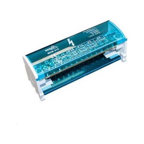 Unidad de distribución modular 30 2x15 - Rail TH35 - IP20 - 132x50x44mm