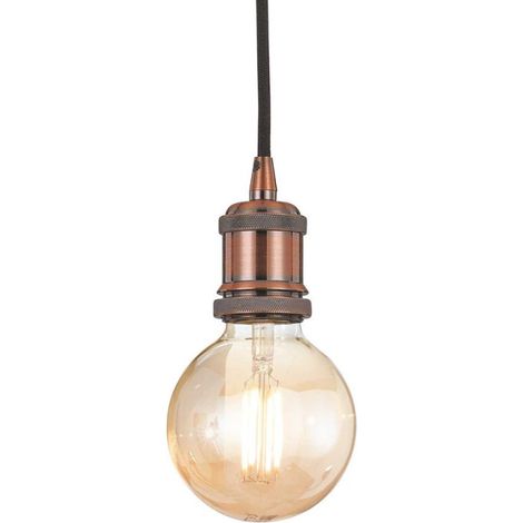 Lustre Suspension 1 Lumière Goa Cuivre Antique (1/4)