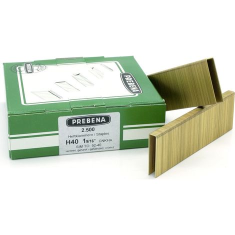 Prebena H40CNKHA Kit d'agrafes 3100 pc(s) Dimensions (L x l) 40 mm x 8.60 mm (1/2)