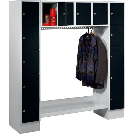 Wolf, Vestiaire multicases modulaire Dresden, 14 casiers, gris (1/5)
