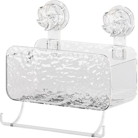 Duschablage mit Saugnapf, transparent, für Küche, Bad und Duschkabine.