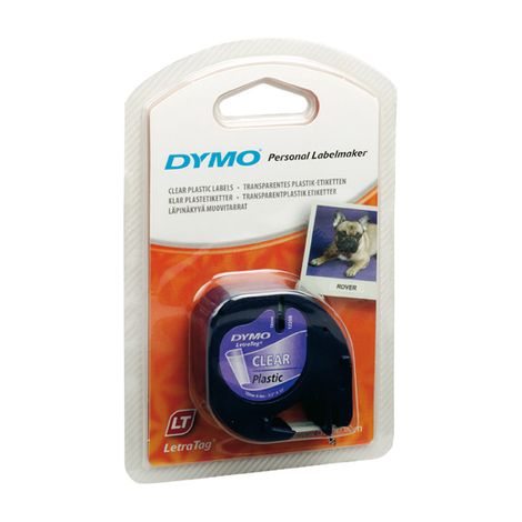 DYMO Schriftbandkassette DYMO® LT 12 mm x 4 m (B x L) transparent schwarz (1/5)